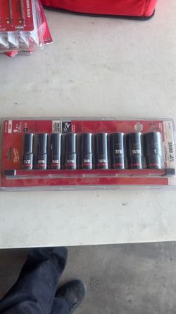 Milwaukee 1/2” impact sockets