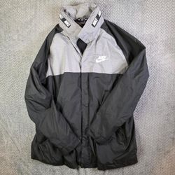 Nike Men's XL Insulated Jacket Black Gray Full Zip Winter Athletic Coat