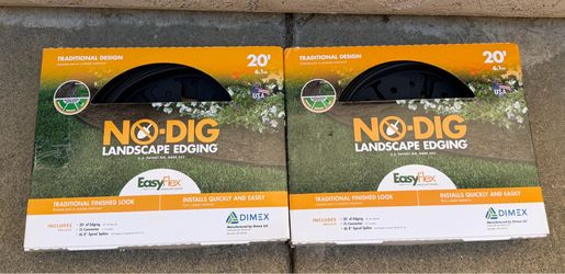2-Dimex EasyFlex Flexible No Dig 20’ Garden Border, New, never used