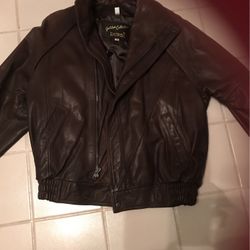 Men’s Sz 38 All Leather Golden Collection Jacket By RAFFAELO