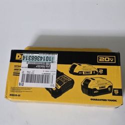 2 DEWALT BATTERIES AND 1 CHARGER