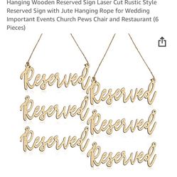 Reserved Chair Signs