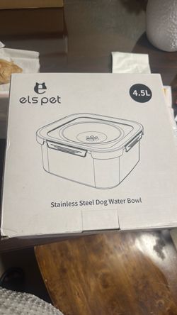 Els Pet Stainless Steel Dog Water Bowl 4.5L