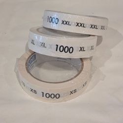 Clothing Clear Size Sticker Label Rolls XS XL XXL