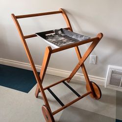 Kitchen Vintage Service Cart With Wheels