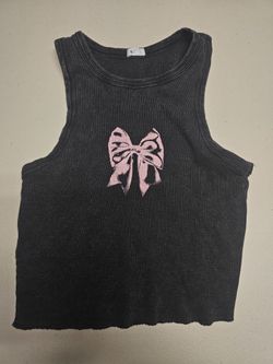 Garage Ribbed Bow Tank Top