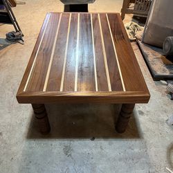 Mahogany And Maple Coffee Table