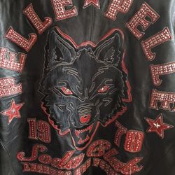 Pelle Pelle Leather Jacket- 2xl, Rd/Blk