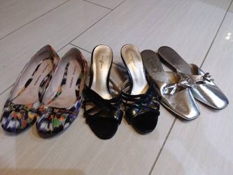 Women’s Flats And Heels Size 7 Bundle (3 Pairs)