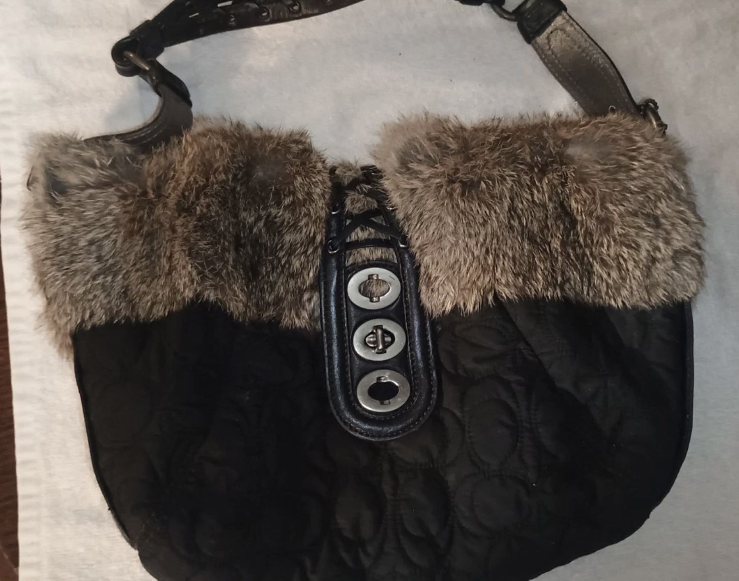 Coach Fur Ski Purse 
