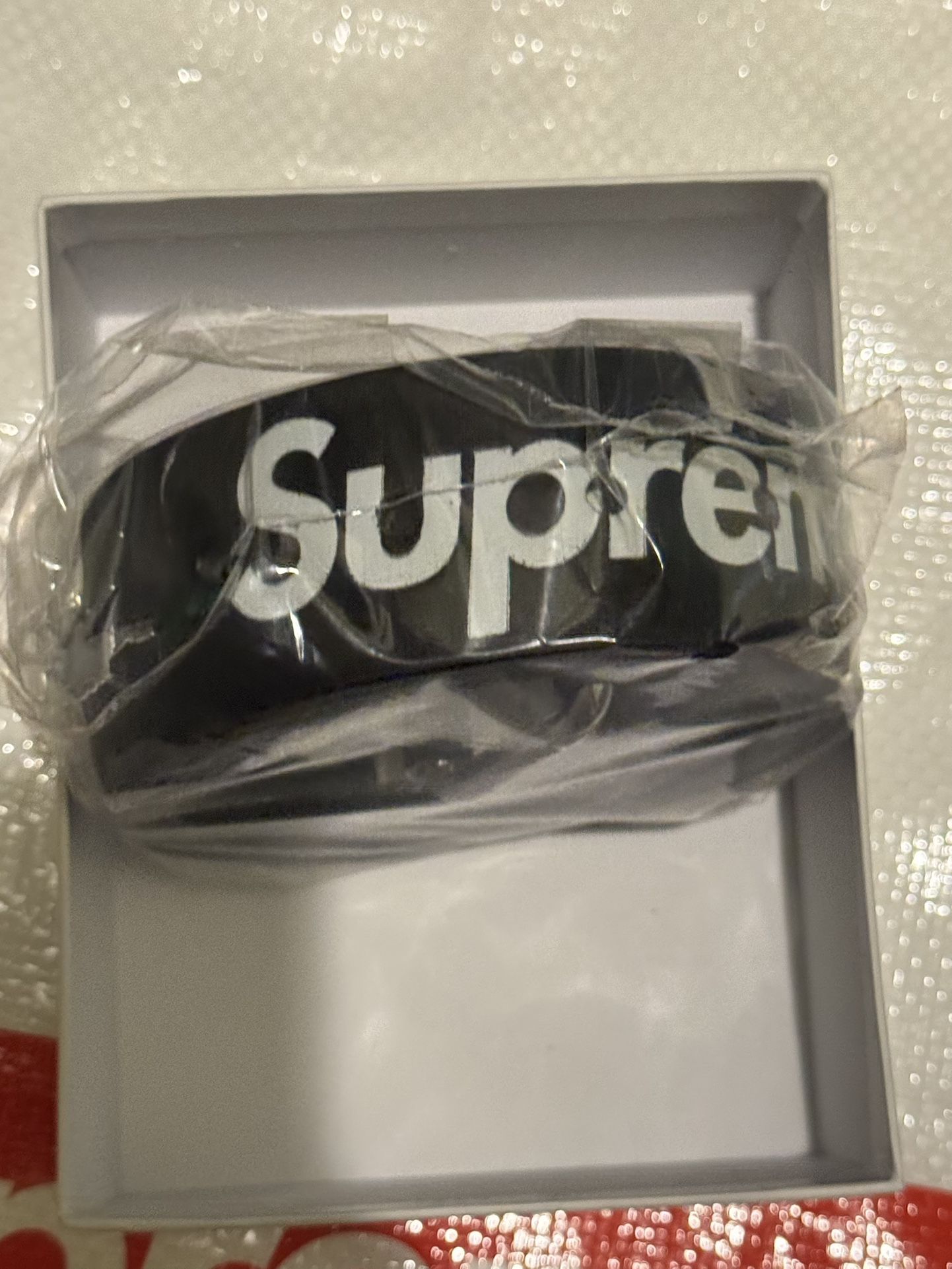 Supreme repeat leather belt