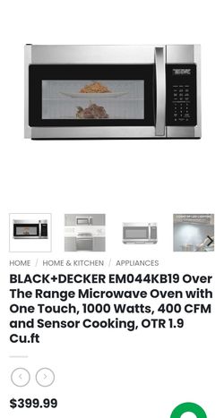 Brand new Black & Decker microwave oven over the range brand new in the box 1000 Watts 1.9 ft.
