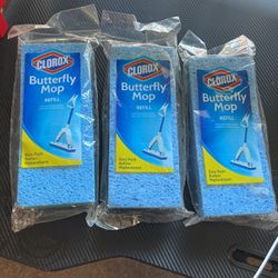 Clorox Butterfly Mop Refill Antimicrobial Sponge Push Button Replacement New