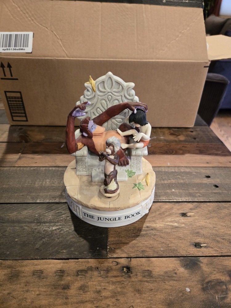 Vintage 1987 Disney Music Box Musical Memories JUNGLE BOOK, Limited Edition, #76u