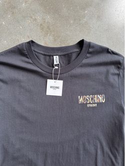 NEW Moschino Swim Mens T Shirt Black Short Sleeve Tee