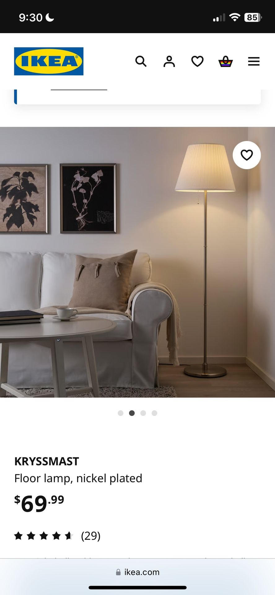 IKEA KRYSSMAST Floor Lamp