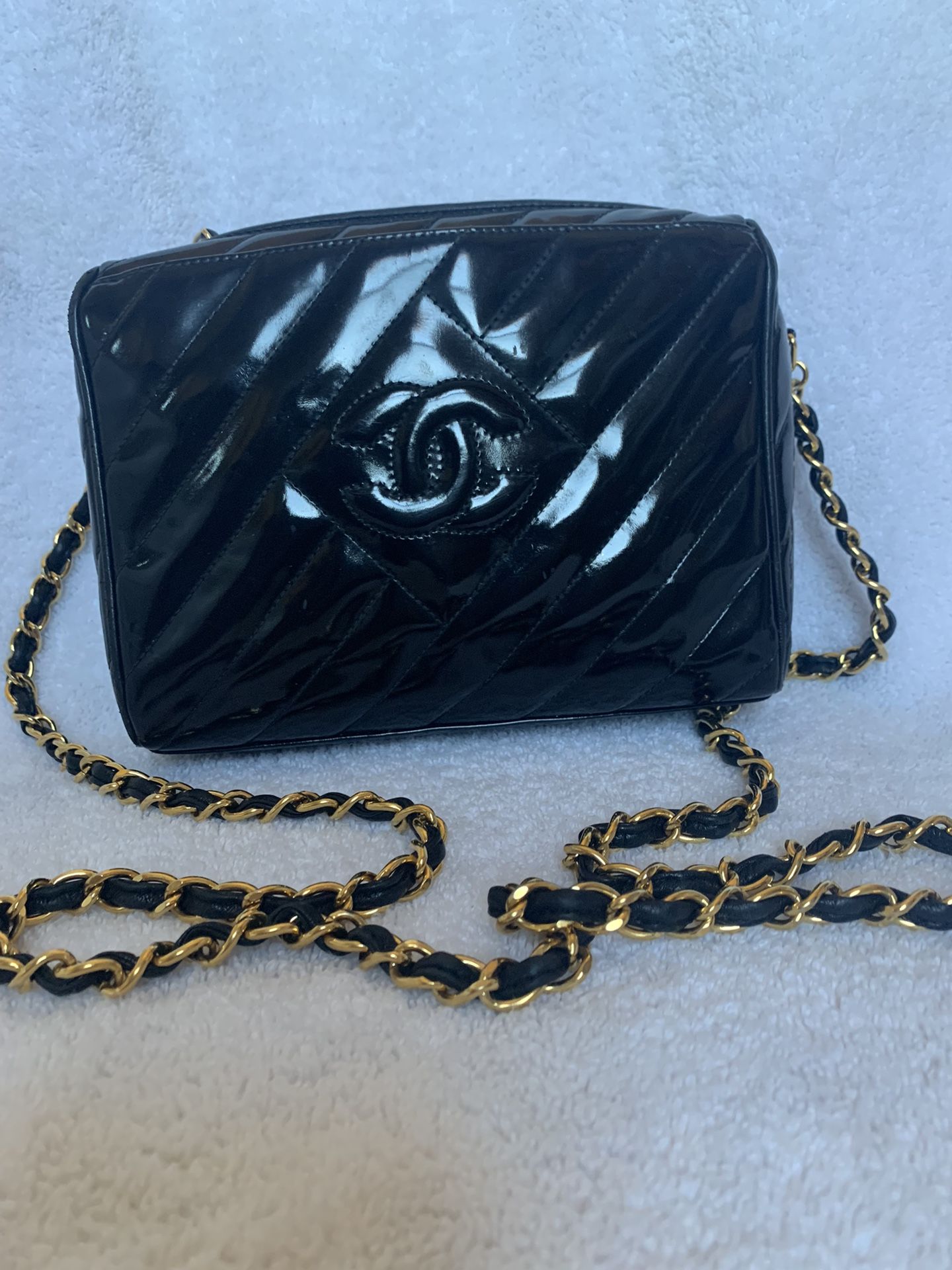Authentic black Chanel camera bag