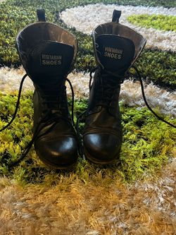 Vegetarian Shoes Black Combat Boots