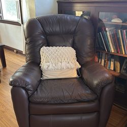 Dark Leather Recliner