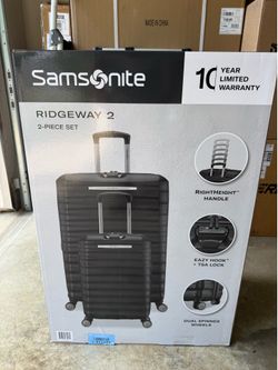 Samsonite Ridgeway II 2-Piece Hardside Set Checked & Carry-On Spinners Black