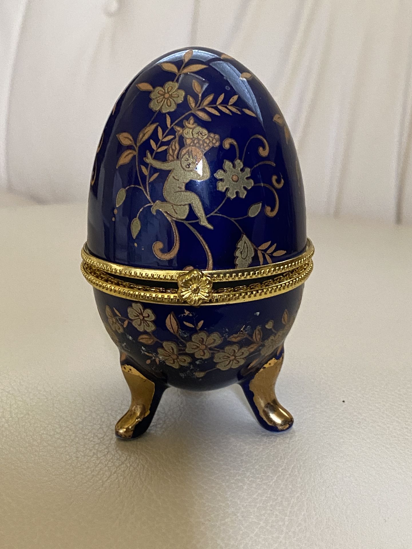 Vintage Porcelain Faberge Egg Box (Easter Gift)