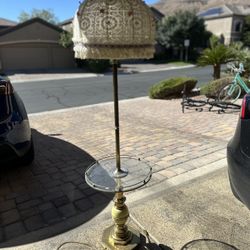 Vintage Antique Brass Floor Lamp