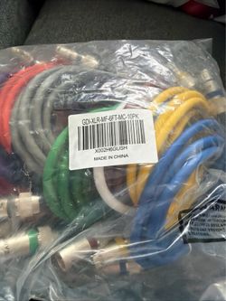 10-pack of GearIT 6-foot (about 1.8m) multicolored XLR microphone cables (Male to Female)