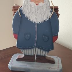 Hand painted wooden Santa