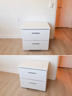 TWO White Nightstands