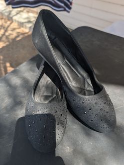 Rhinestone black shoes