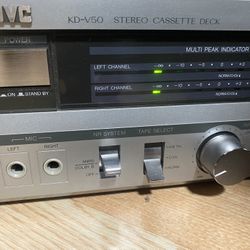 JVC KD-V50J 2-head single compact Stereo Cassette Deck (1984) ANRS Made In Japan