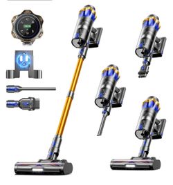 Cordless Vacuum Cleaner, Upgraded 650W 55KPA 70Mins Cordless Stick Vacuum Cleaner with Self-Standing and Touch Screen, Anti-tangle Wireless Vacumm, Va