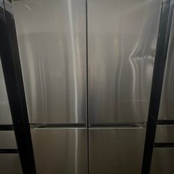 Samsung Bespoke Counter Depth 4-Door French Door Refrigerator 23cu.ft with AI Hybrid Cooling.