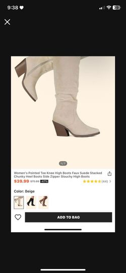Beige SHEIN Boots Size 8