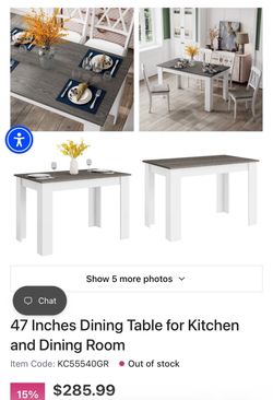 Modern 47” Dining Table – Brand New
