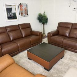 Furniture- Zero Gravity Top Grain Leather Sofa- Varsani