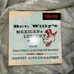 3 Reverend Willy's Mexican Lottery Brand Guitar Strings Electric 3 Sets 08-40