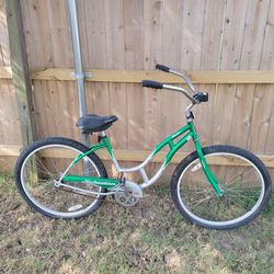 Vintage Green Schwinn Panther Bicycle Beach Cruiser, 