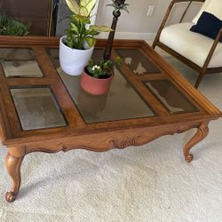 Coffee Table Solid Wood And Glass