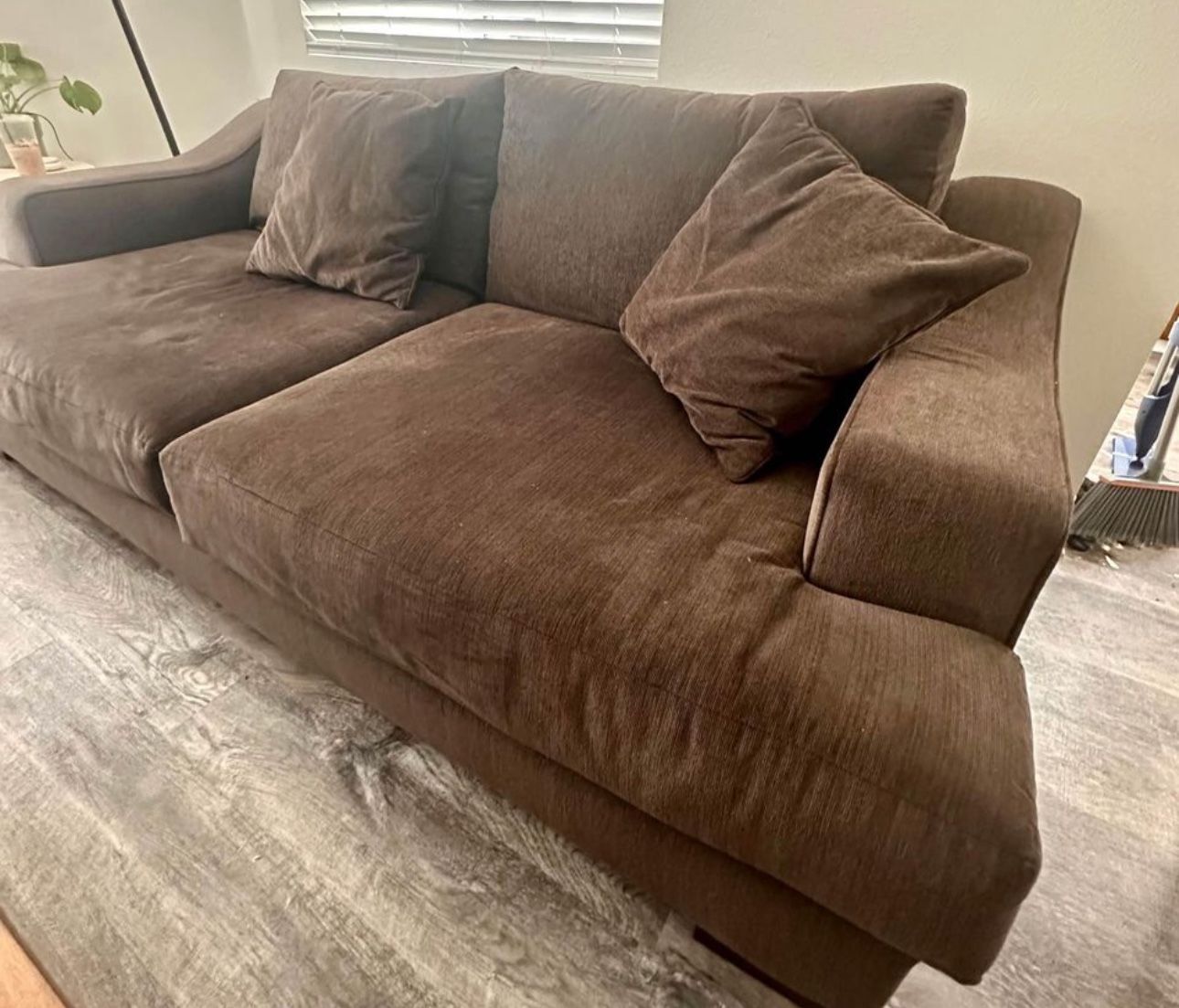 Chocolate Brown 96" Sofa/Couch