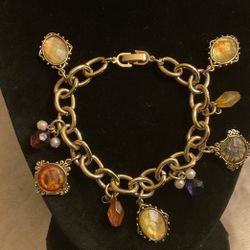 Goldtone Dangling Charm Bracelet,by LC