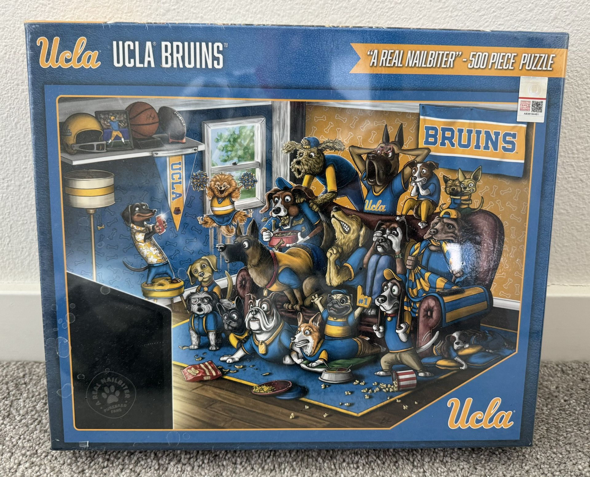 NCAA UCLA Bruins Purebred Fans 'A Real Nailbiter' Jigsaw Puzzle - 500pc