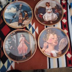 Set Of Four 🍀 Vintage"Norman Rockwell"Very Collectibles