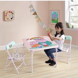 Peppa Pig Kids' 3-Piece Table and Chairs Set, Pink