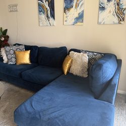 Couch/bar stools/ pictures