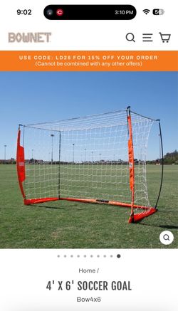 Bownet soccer goal 4x6