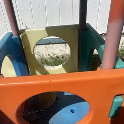 Little TIKI play House jungle gym and slide I was thinking of what I'm gonna do for her birthday and have