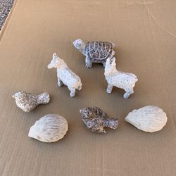 7 Granite Carved Animal Figure 