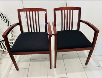 Two wood chairs