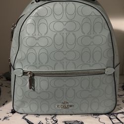 Coach Sky Blue Signature Backpack